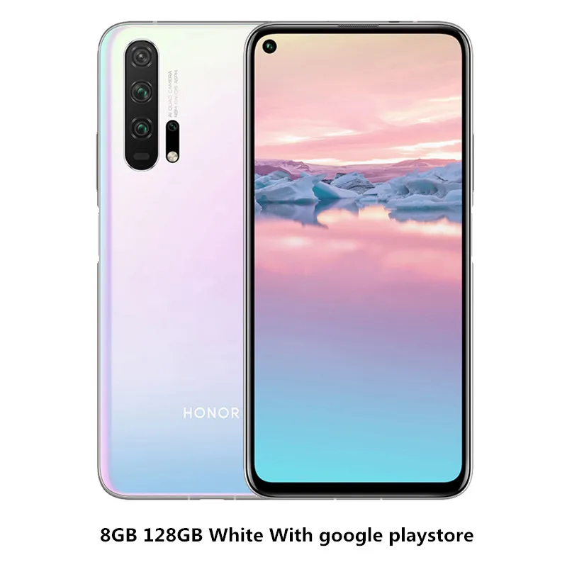 Смартфон Honor 20 Pro с глобальной прошивкой Kirin 980 Android 9 6,2" ips 2340X1080 8 Гб ram 128 ГБ rom Мп+ 32 МП отпечаток пальца NFC телефон - Цвет: 8G 128G White With P
