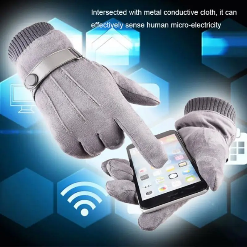 

Men's Gloves Warm Windproof Thick Fashion Casual Riding Winter Outdoor Mountaineering Cycling Gloves