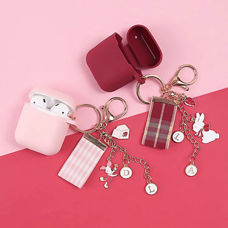 Чехол для Apple AirPods в стиле милый корги, с рисунком мультяшного персонажа, защитный чехол с кольцом для ключей в подарок.