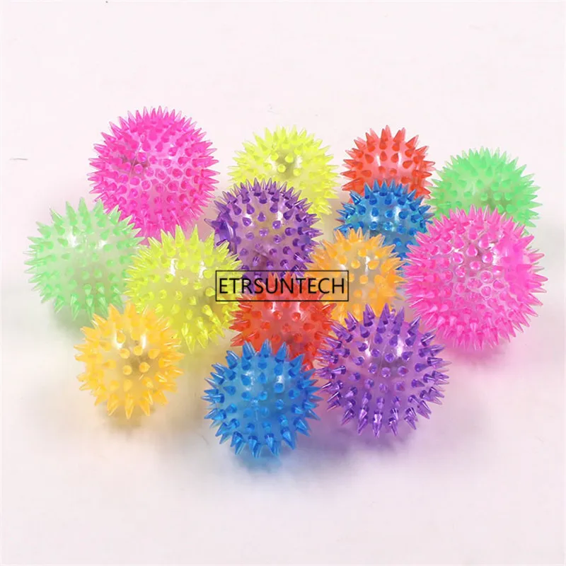 

100PCS Pet Squeaky Chewing Balls Puppy Chew Toys Soft Stab Balls Cleaning Teeth Toys Play Balls with High Bounce