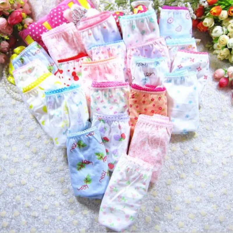 12 шт./лот модные трусы для девочек с рисунками из мультфильма нижнее белье