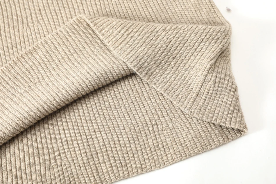 RMORE Inner Mongolian Cashmere платье для женщин весна осень пуловер половина-водолазка в полоску текстурированная 12 калибра вязанная в магазине Slava