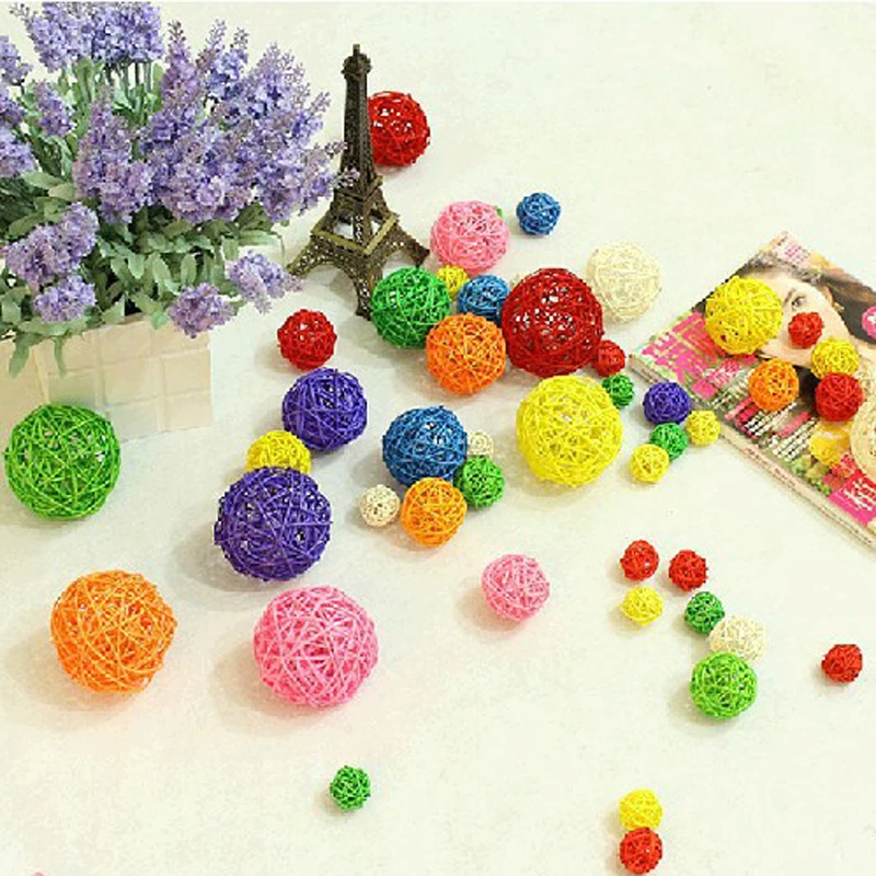 3 см Смешанные цвета свадебные декоративные Ротанговые шары ИД Мубарак