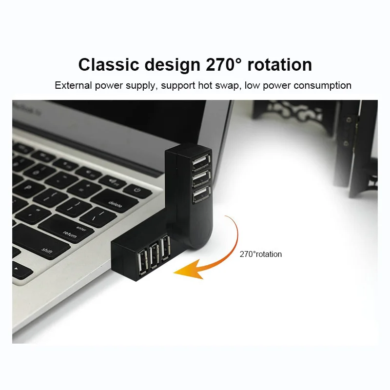 3 In1 вращающийся usb-хаб 2 0 Мульти USB док-станция высокоскоростной разветвитель