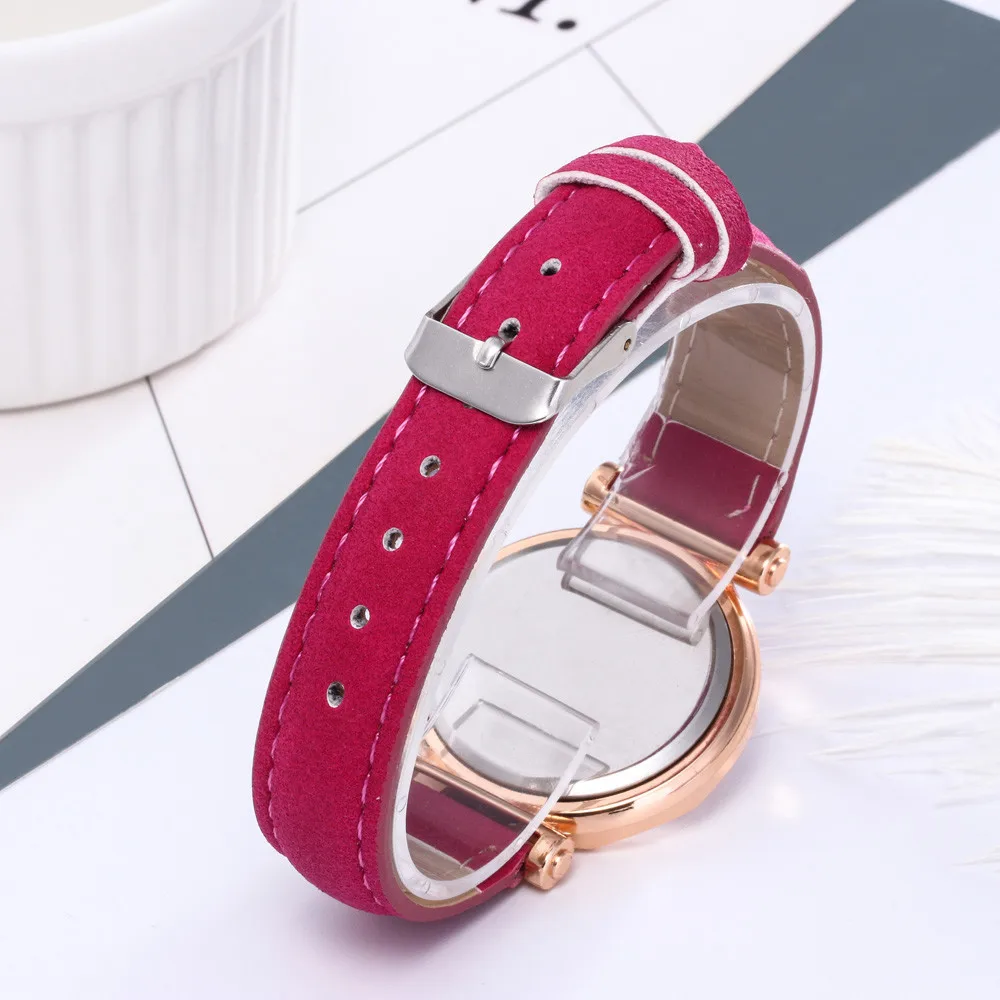 

Free Shipping Ladies Analog Quartz Belt Watch Crystal Wristwatch relojes para mujer Buckle Bracelet Wrist Watches reloj mujer