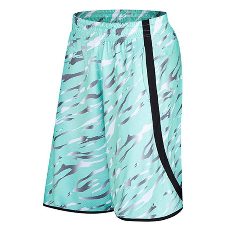 Свободные летние камуфляжные полосатые дышащие шорты до колена с карманами для