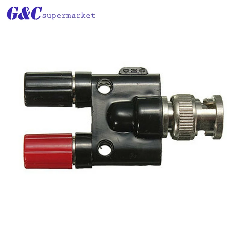 1Pcs Adapter 4mm Banana Plug BNC Female Jack To Two Dual Male Connector Plug-in Type |