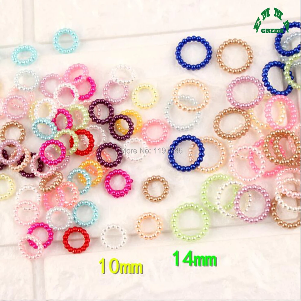 Полужемчужины для дизайна ногтей украшения 10 мм 50 шт. имитация круглых жемчужин