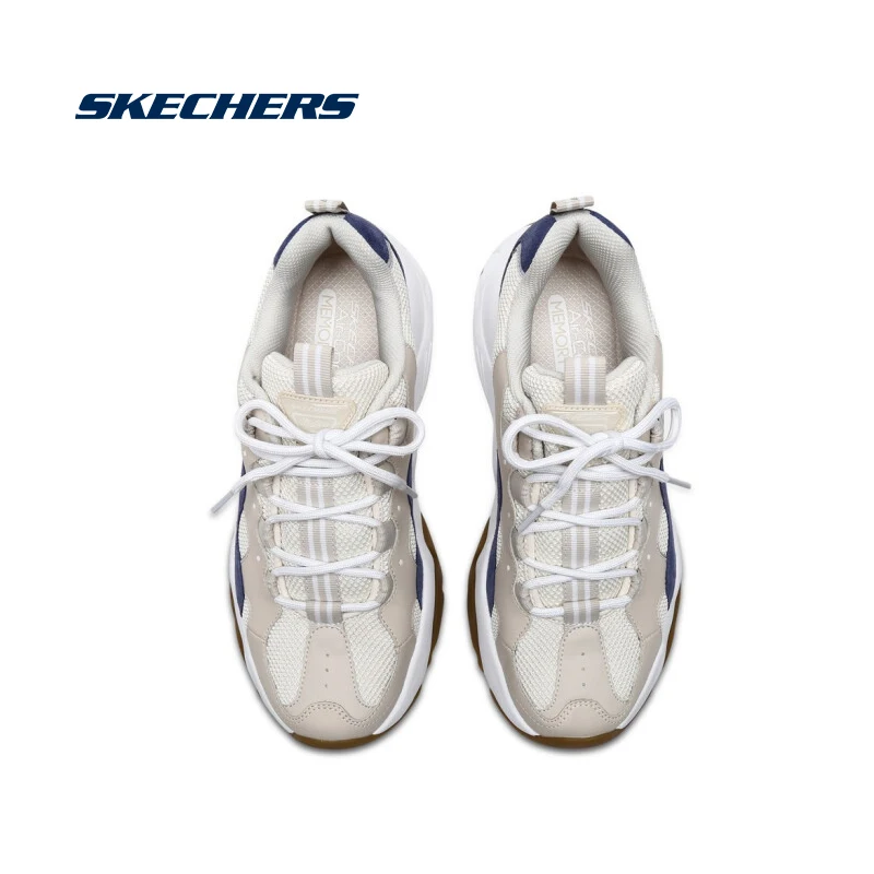 

Skechers Shoes D'lites Men Casual Chunky Shoes Leather Mesh Comfortable Sneakers Men Brand Luxury Walking Shoes 999880-TAN