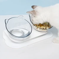 non slip cat food bowl feeding bowls dogs feeders with raised stand for cats double bowl pet food and water bowls pet supplies