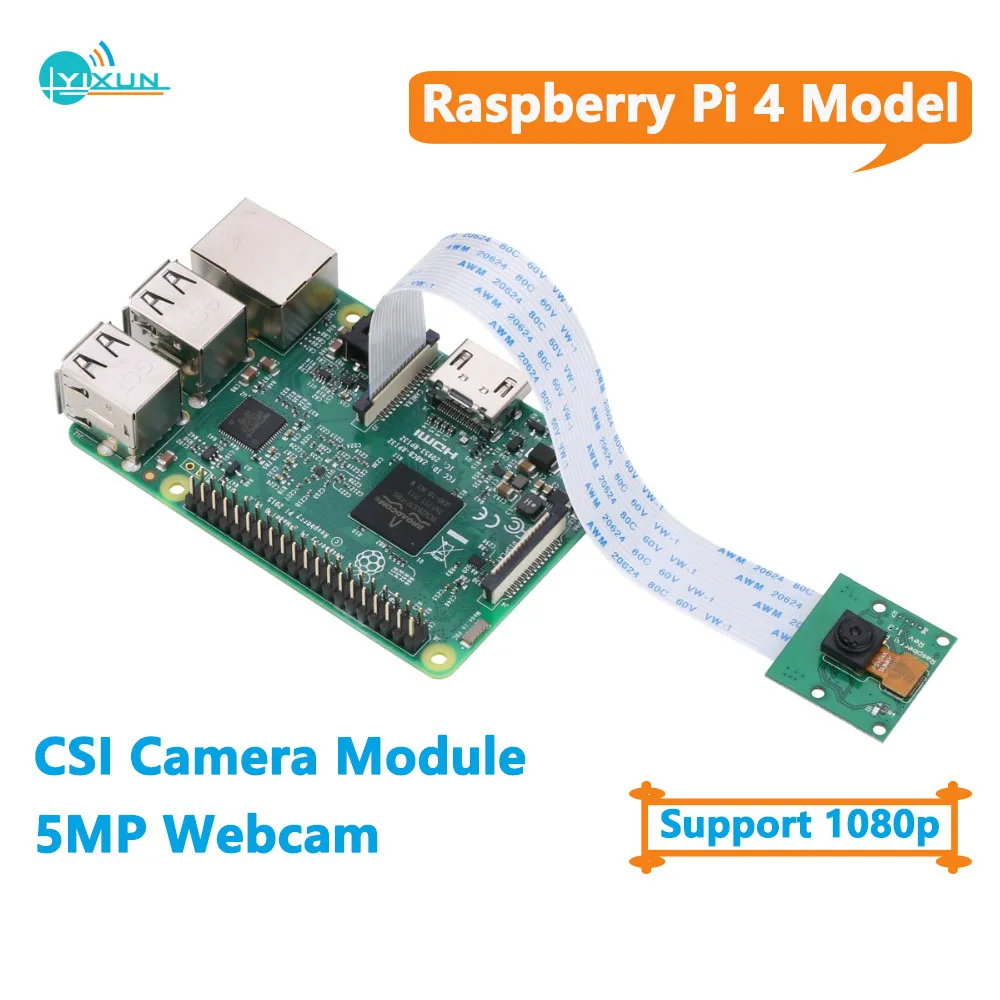 

Модуль камеры CSI 5 Мп веб-камера Raspberry Pi 4 модель 1080P + кабель 15 см поддержка 1080p также для RPI 3 Model B +/3/2/B