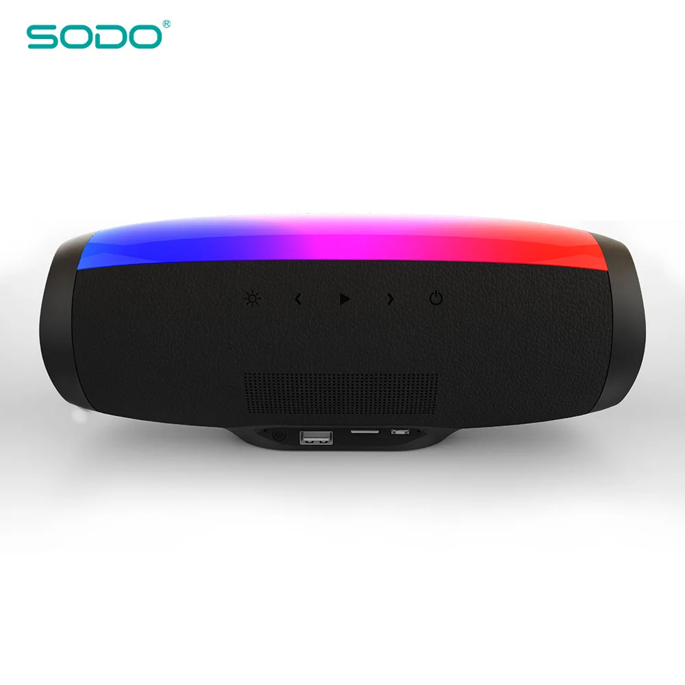 SODO Bluetooth динамик стерео радио U диск воспроизводит светодиодный светильник TF трансляции Bluetooth динамик TWS соединенная зарядка звуковая коробка