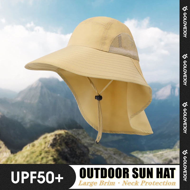 

Summer Outdoor Fishierman Bucket Hat Unisex Professional Neck Guard Shawl Sunshade Bucket Hat Big Brim Topee Hiking Fishing Caps