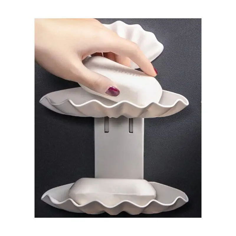 Раковина мыльница для ванной двойной слив пластик Бесплатная пробивая хранения