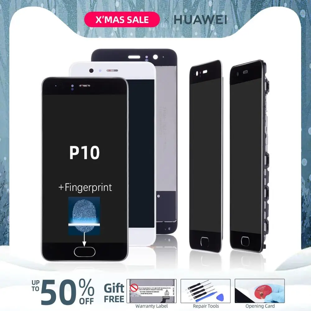 ЖК-дисплей для huawei P10 Дисплей Сенсорный экран VTR-L09 VTR-L10 VTR-L29 аналогово-цифровой преобразователь для huawei P10 ЖК-дисплей Дисплей Замена