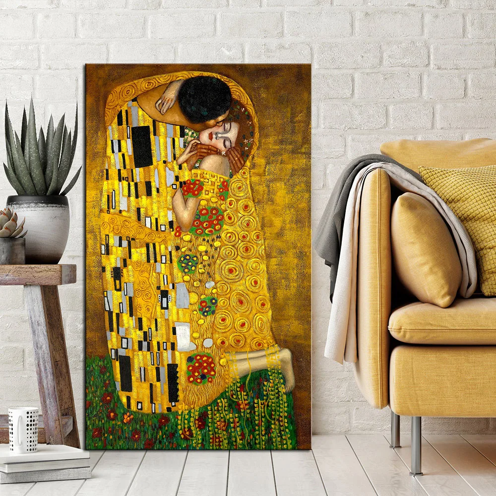 

Gustav Klimt Kiss Painting Portrait of Rose Von Rosthorn Friedmann 1901 Posters and Prints Wall Painting for Living Room Decor