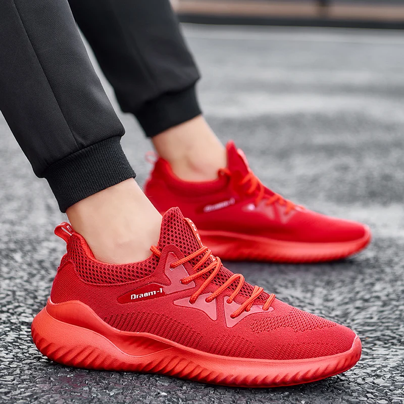 Мужские кроссовки для бега легкие дышащая спортивная обувь с сеткой 2018 хит