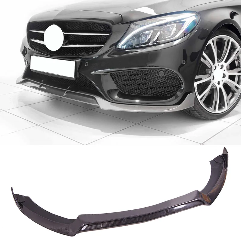 

B Style Carbon fiber Front Lip Spoiler Fit For Benz W205 C-Class Sport