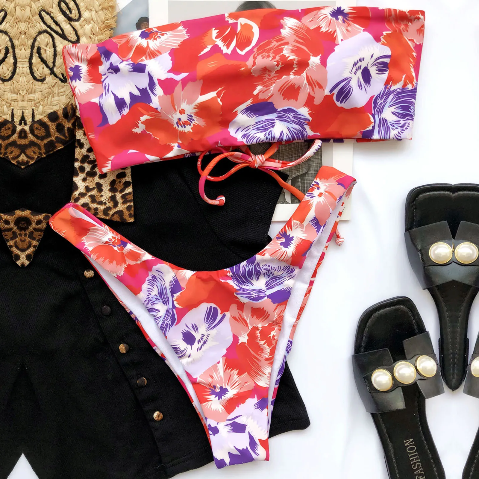 

Print Swimsuit Women 2 Pieces Bikini Set Swimsuit Two Piece Filled Bra Swimwear Beachwear Female Brazilian Bikini Set Biquini #8