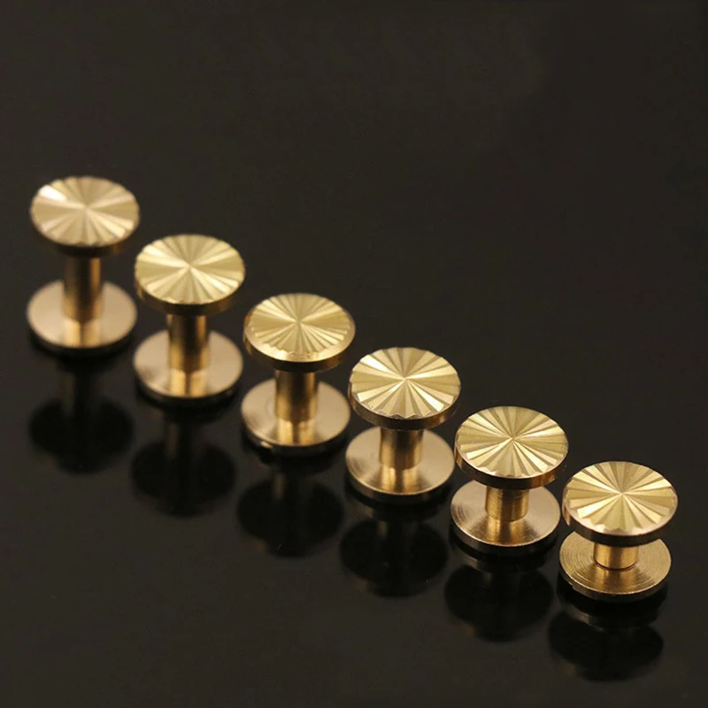 10 шт. винты из твердой латуни в стиле Chicago заклепки гвоздики для фотоальбома