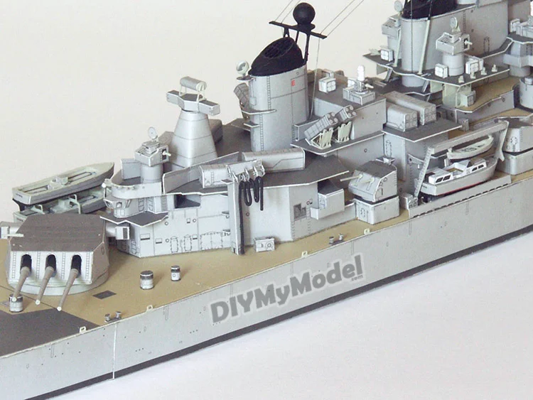 DIYMyModeI-modelo de papel para manualidades, rompecabezas de juguete hecho a mano, ideal para regalo de pel&iacute;cula, Serie de la Guerra de los Estados Unidos (lowa), 1:400-2