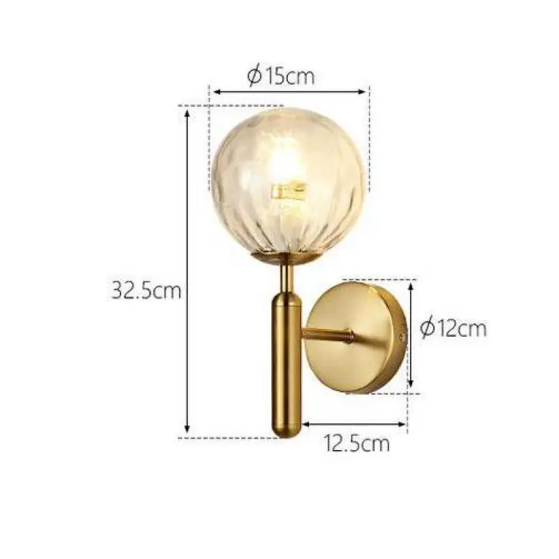 Скандинавская стеклянная купольная настенная лампа современное прикроватное
