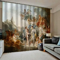 european 3d curtains angel design curtains for living room bedroom decoration curtains