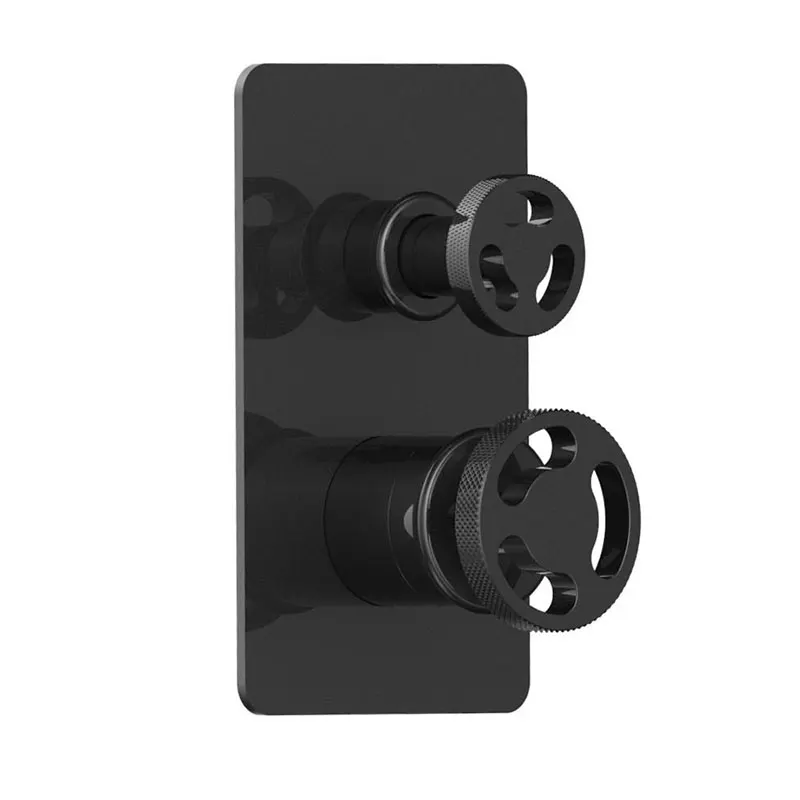 Скрытый настенный смеситель для душа черная душевая лейка с дождевой насадкой