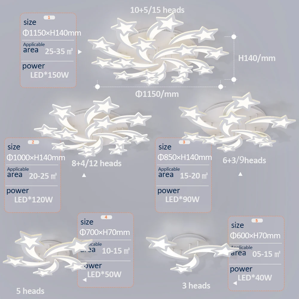 IRALAN LEDs люстра современные звезды для гостиной спальни пульт дистанционного
