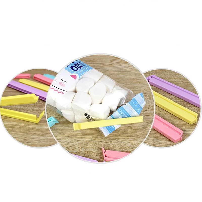 

12pcs/pack Hot Sale Useful Sealer Clamp Plastic Tool New Portable Kitchen Storage Food Snack Seal Sealing Bag Clips