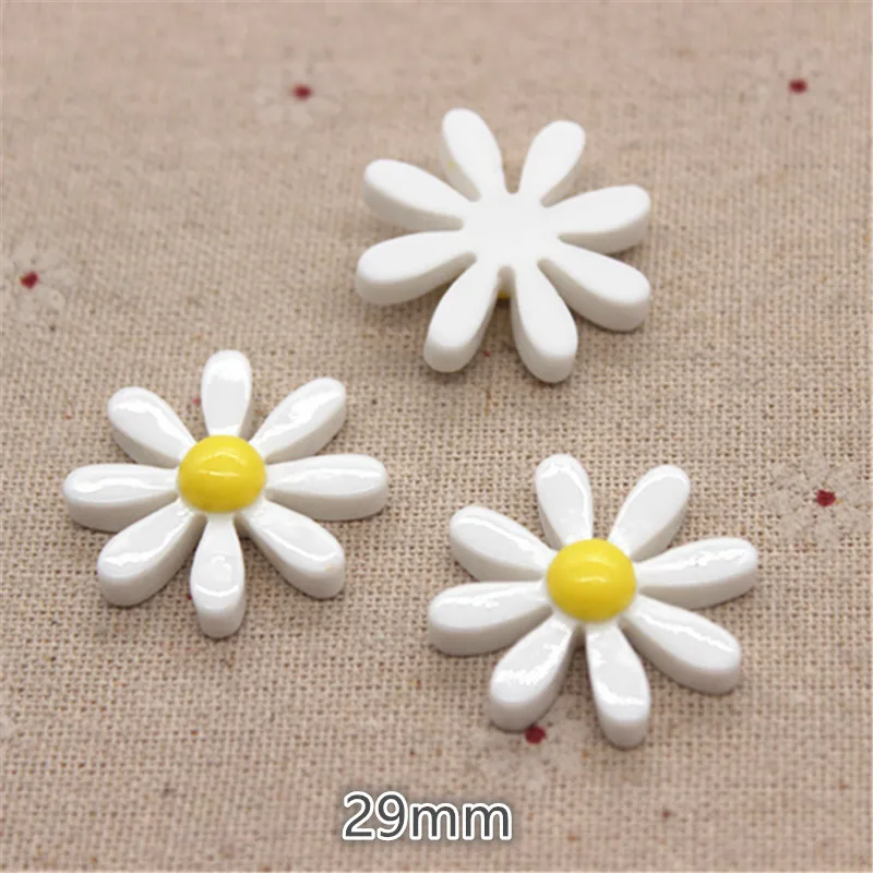 19 мм/24 мм/29 мм новинка белый восьмилепестковый цветок кабошон с плоским