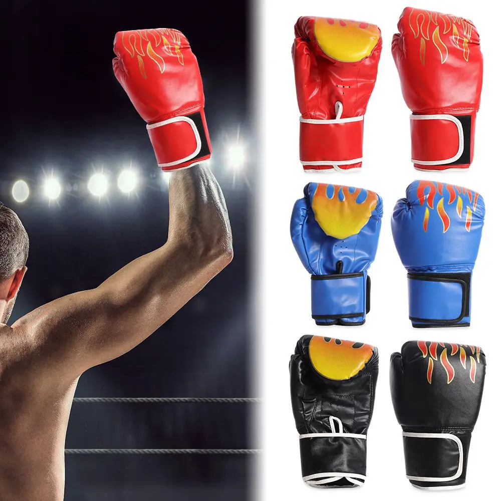 

New Sanda Boxing Mesh Breathable Flame Sport PU Leather Boxing Gloves Punching Boxing Equipment