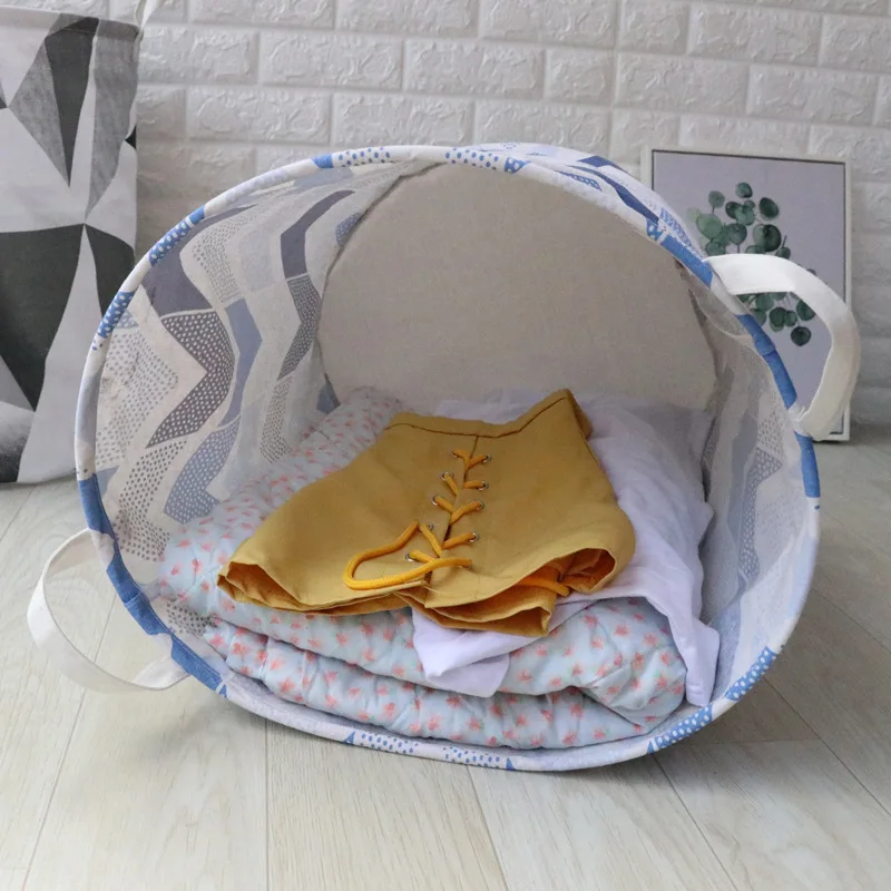 Новая вместительная корзина для белья Брезентовая фототкань грязной одежды