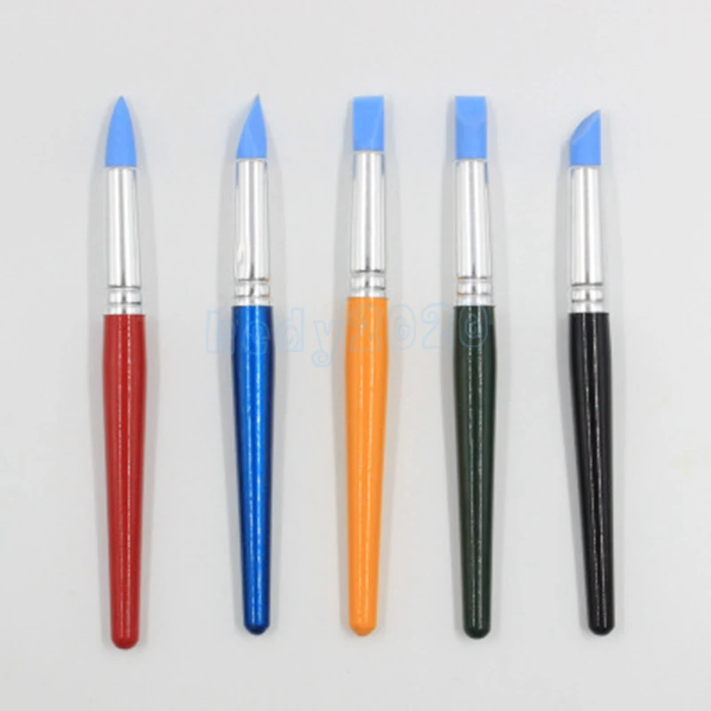 

100pcs Colorful 5pcs 16cm Art Craft Clay Pottery Tools Modeling Sculpture Sculpting Carver Carving Tools Set 5 colors Great