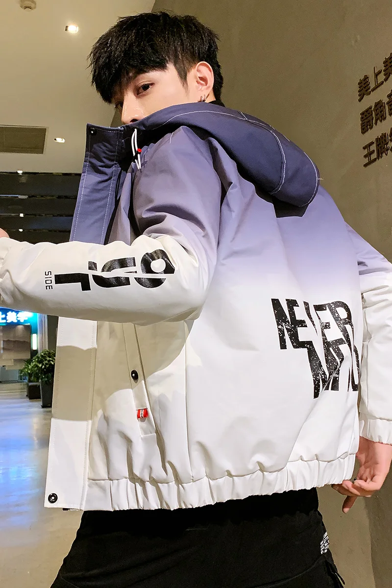 Мужская осенне-зимняя куртка новая корейская мода повседневная красного и