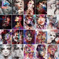 diy paint by numbers woman portrait graffiti art painting by numbers abstract nordic canvas paintings on the wall art picture