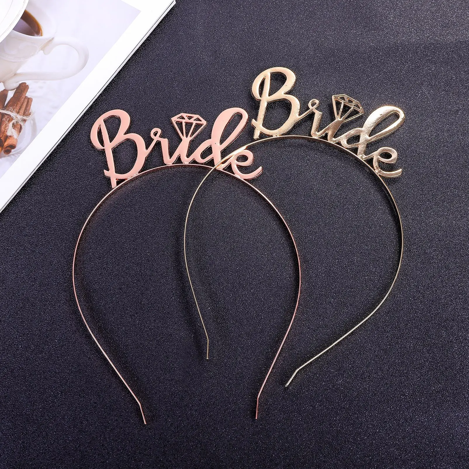 

Bride to Be Headband Rose Gold Alloy Girl Hair Accessories Bridal Shower Bachelorette Hen Party Wedding Decoration Supplies