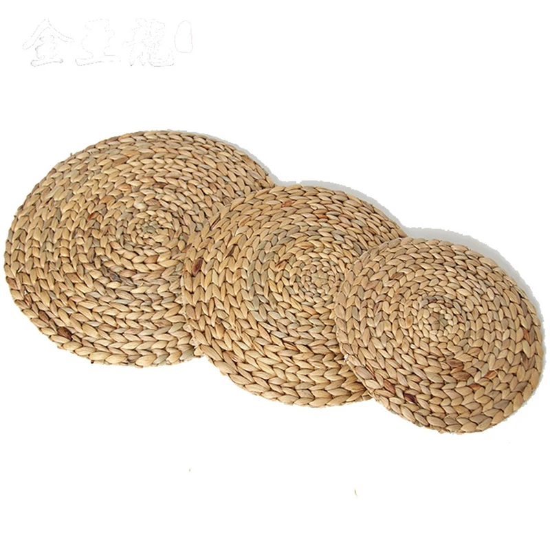 

1/2/3PCS Grass Weaving Table Placemats For Table Mat Heat Insulation Drink Cup Coasters For Glasses Non-Slip Kitchen Mat Hot Pad