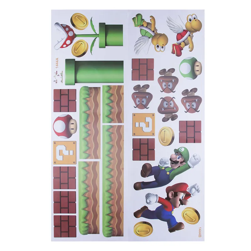 Многокомпонентная упаковка Супер Марио наклейка на стену Бесплатная комбинация