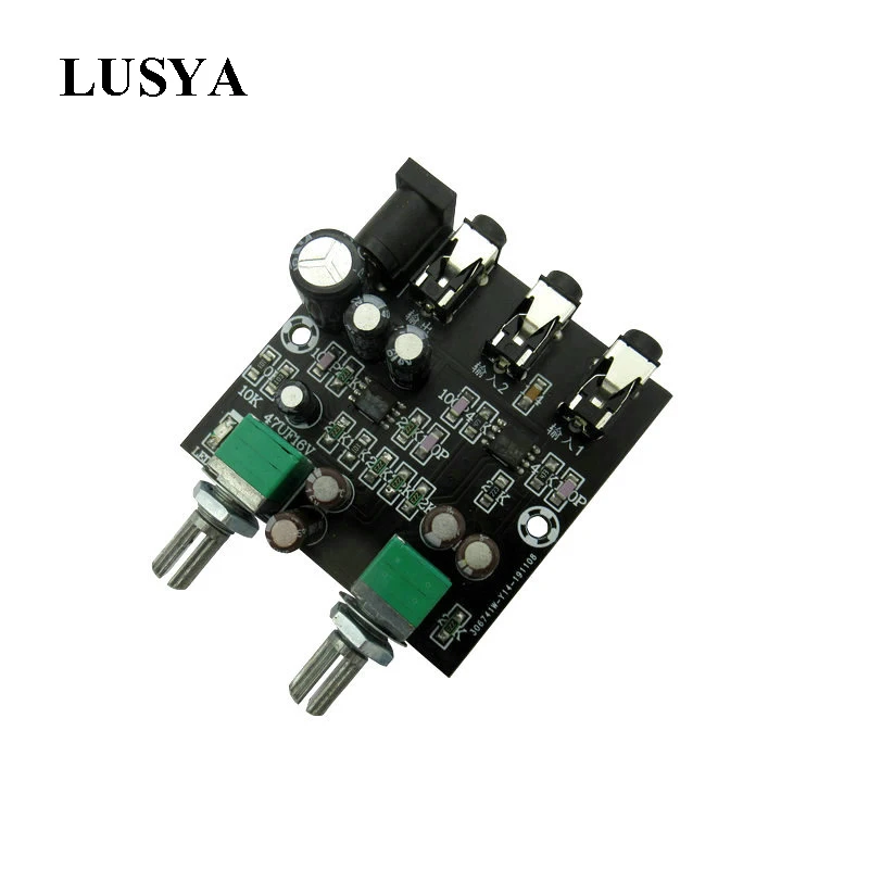 Lusya аудио коммутационная плата 2 входа 1 выход модуль выключателя сигнала гнезда