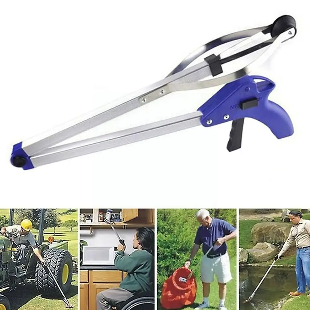 

Litter Picker Gripper Garbage Collector Sanitation Picks Aluminum Alloy Clip Broom Folding Tools Waste DustPan Collector