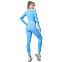 cxuey long short sleeve gym workout clothes for women sportwear dry fit sport yoga set fitness clothing tracksuit blue gray pink