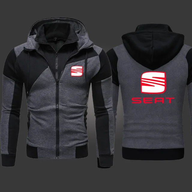 

2021 New Seat Mens Fashion Outwear Jacket Zipper Hooded High Quality Hoody Harajuku Athletic Wear Casual Hoodies S-3XL 2021 New