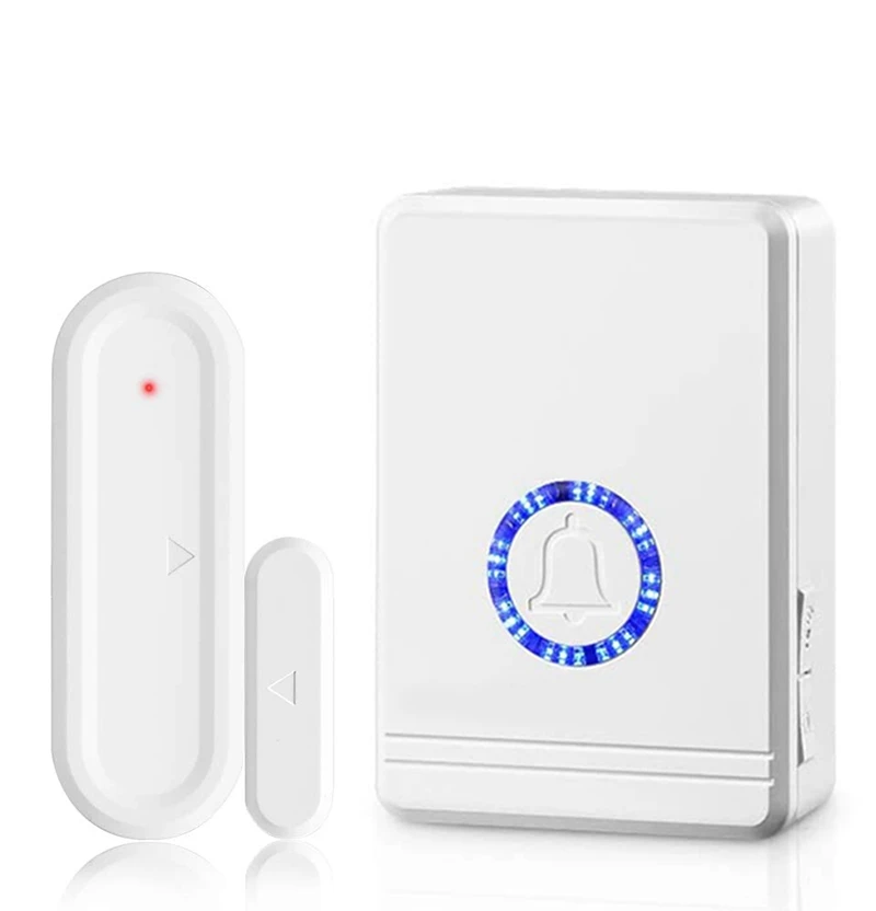 Door Open Sensor Chime Entry with Adjustable Volume 600Ft Long Range LED Flash 48 Chimes Nightlight Function Wi | Безопасность и