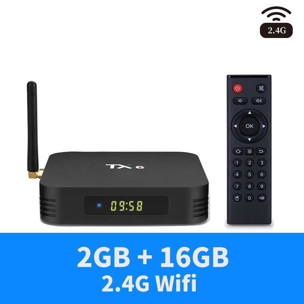 2GB 16GB Android 9,0 TX6 tv Box Allwinner H6 4 Гб ram 32 ГБ/64 Гб rom wifi Bluetooth 4K Медиаплеер Smart tv Box 2,4G 5G wifi HDMI 2,0 - Цвет: 2GB 16GB