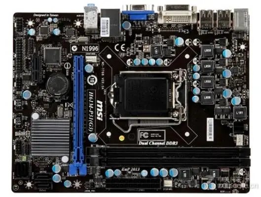 Оригинальная материнская плата MSI H61M-P31(G3) DDR3 LGA 1155 H61 б/у для настольного