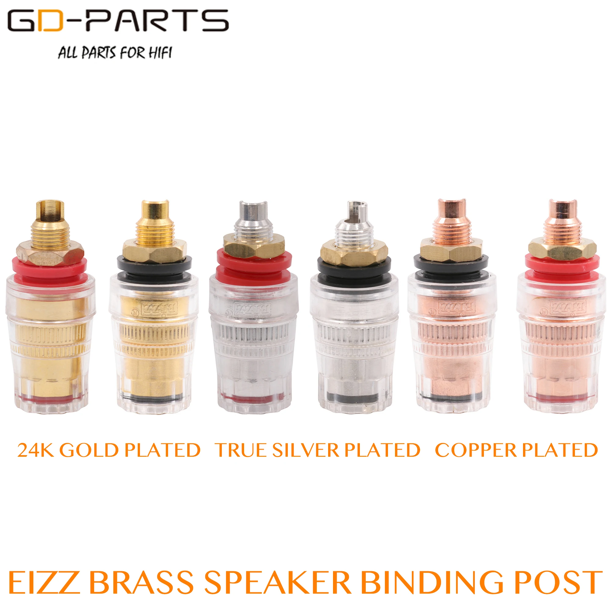 EIZZ высококлассные позолоченные латунные переплетные стойки 24 к разъем для Hifi