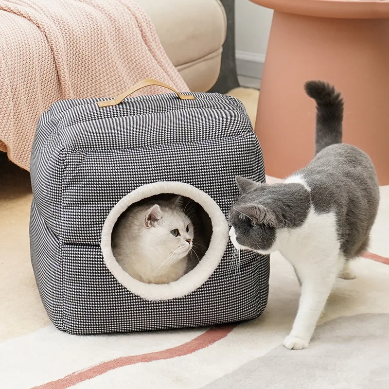 

Super Soft Square Cat Litter Winter Warm Cat Litter Fully Enclosed Stepping Milk General Pet Supplies