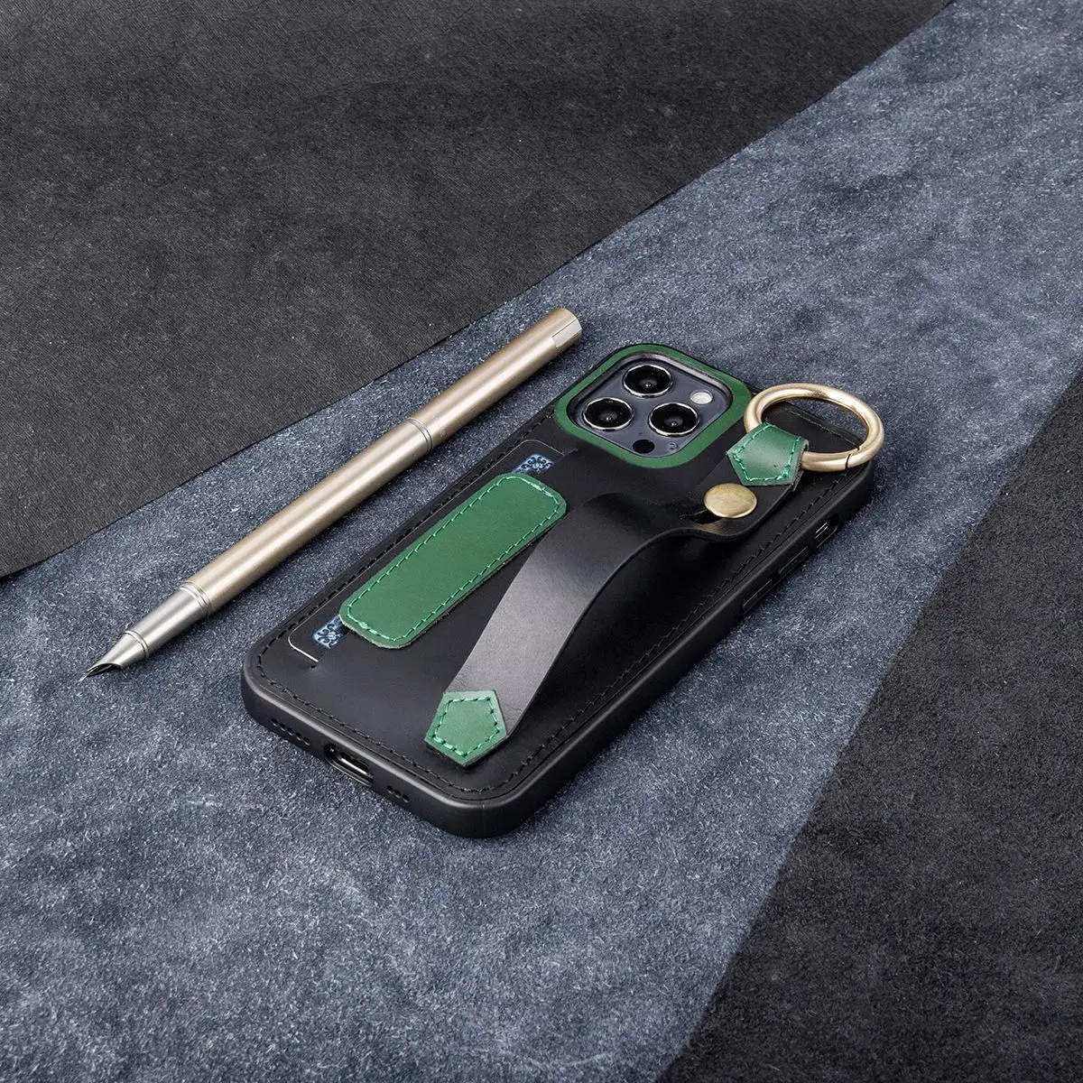 

Suitable for Apple 12 Mini Genuine Leather Phone Case iPhone 12 Mini Card Holder Color Matching Protective Cover