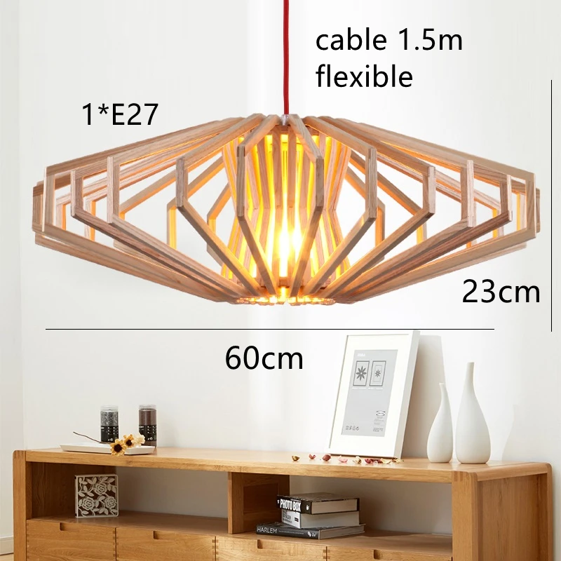 Новый дизайн 2021 подвесные светильники ручной работы из твердой древесины в